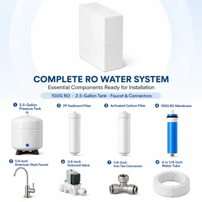 100G Compact Under-Sink RO Water Purifier with 2.5G Tank