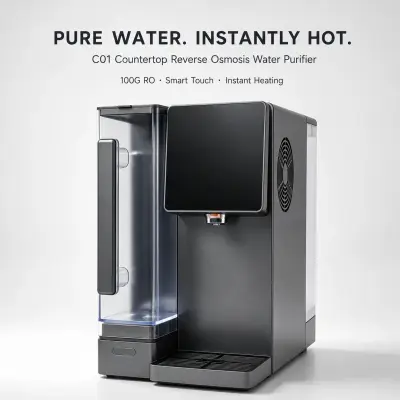 100G Countertop RO Water Purifier with Instant Heating