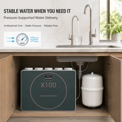 100G 5-Stage RO Water Purifier with Smart Display & Pressure Tank