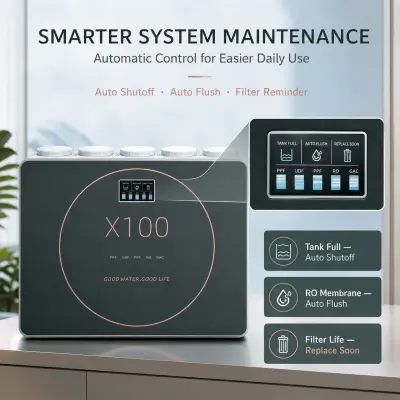 100G 5-Stage RO Water Purifier with Smart Display & Pressure Tank