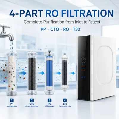100G–800G Multi-Flow Under-Sink RO Water Purifier