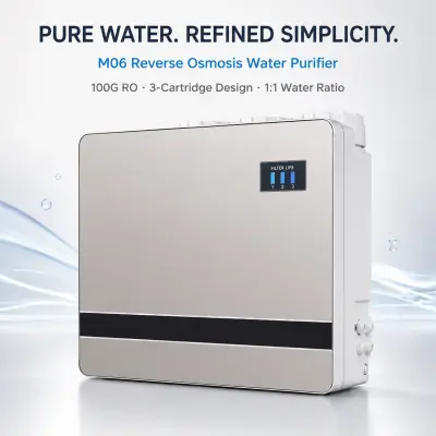 3-Stage 100G Under-Sink RO Water Purifier with Pressure Tank