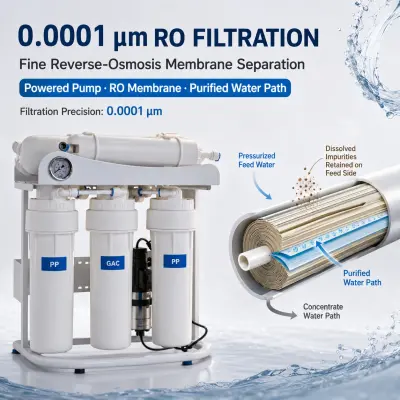 RO membrane water filtration technology