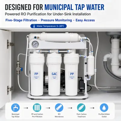 Municipal tap water installation example