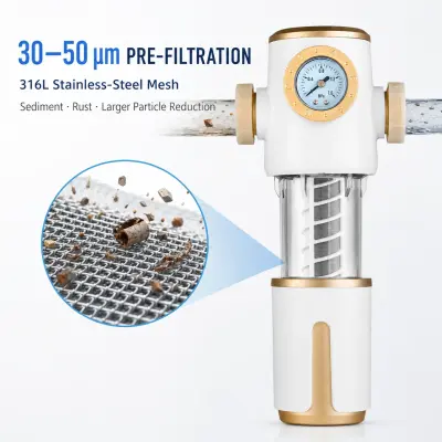 Mechanical water pre-filtration system