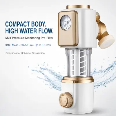 Prefiltro M24 de 316L con caudal de 4–8 m³/h