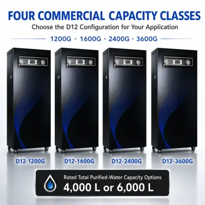 Water purifier model options