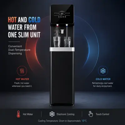Hot and cold water dispensing
