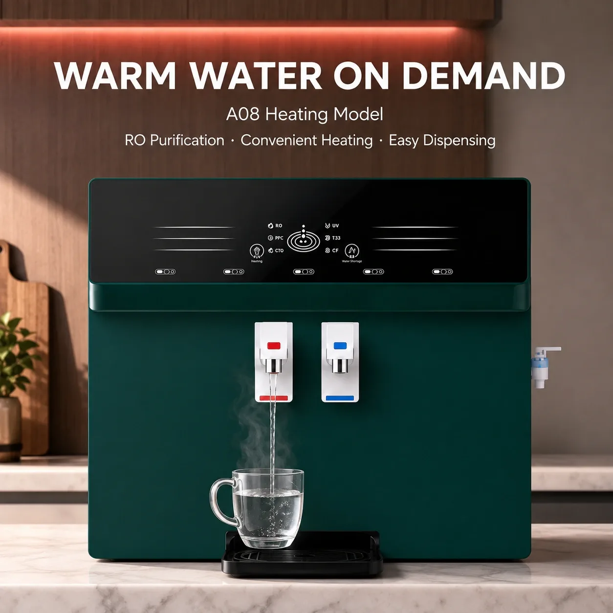 100G RO Water Purifier with Heating & Voice Control