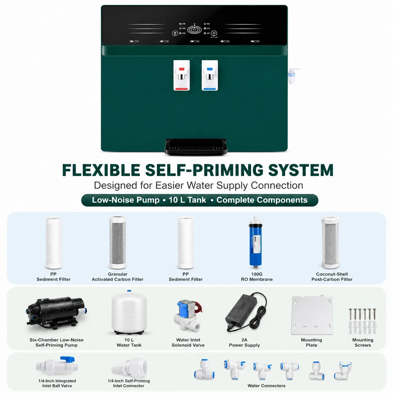 100G RO Water Purifier with Heating & Voice Control