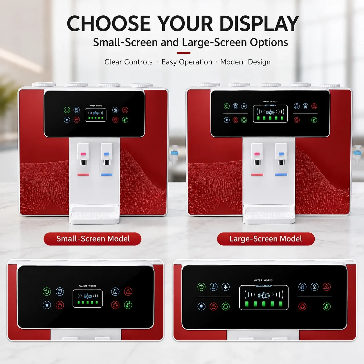 100G Smart RO Water Purifier with Large Touchscreen & Optional Ice Maker