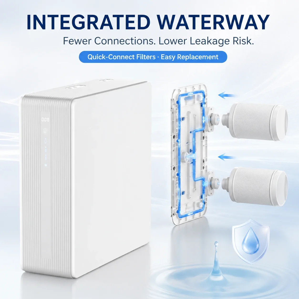 400G–600G Compact Tankless RO Water Purifier with TDS Display