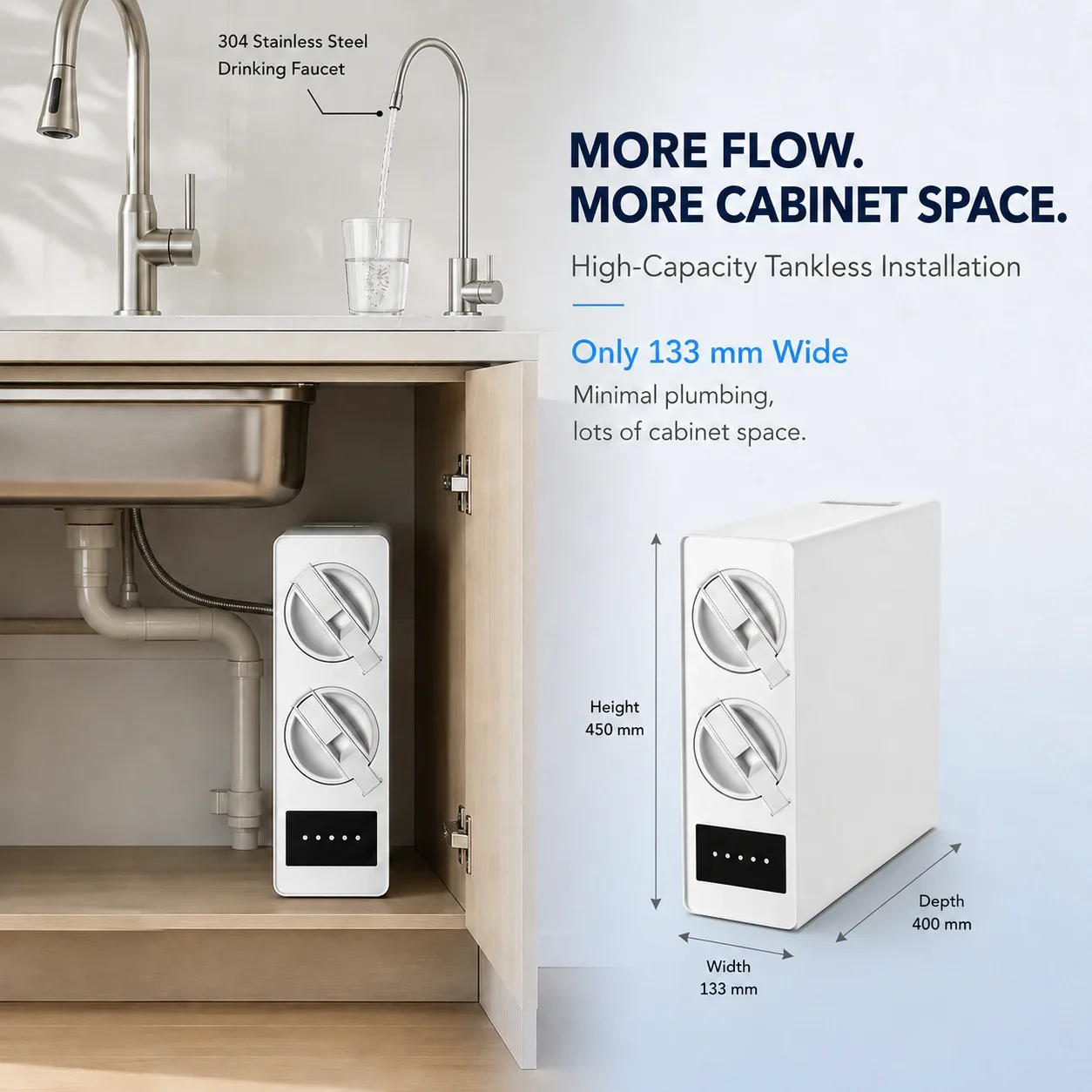800G–1200G High-Flow Tankless RO Water Purifier
