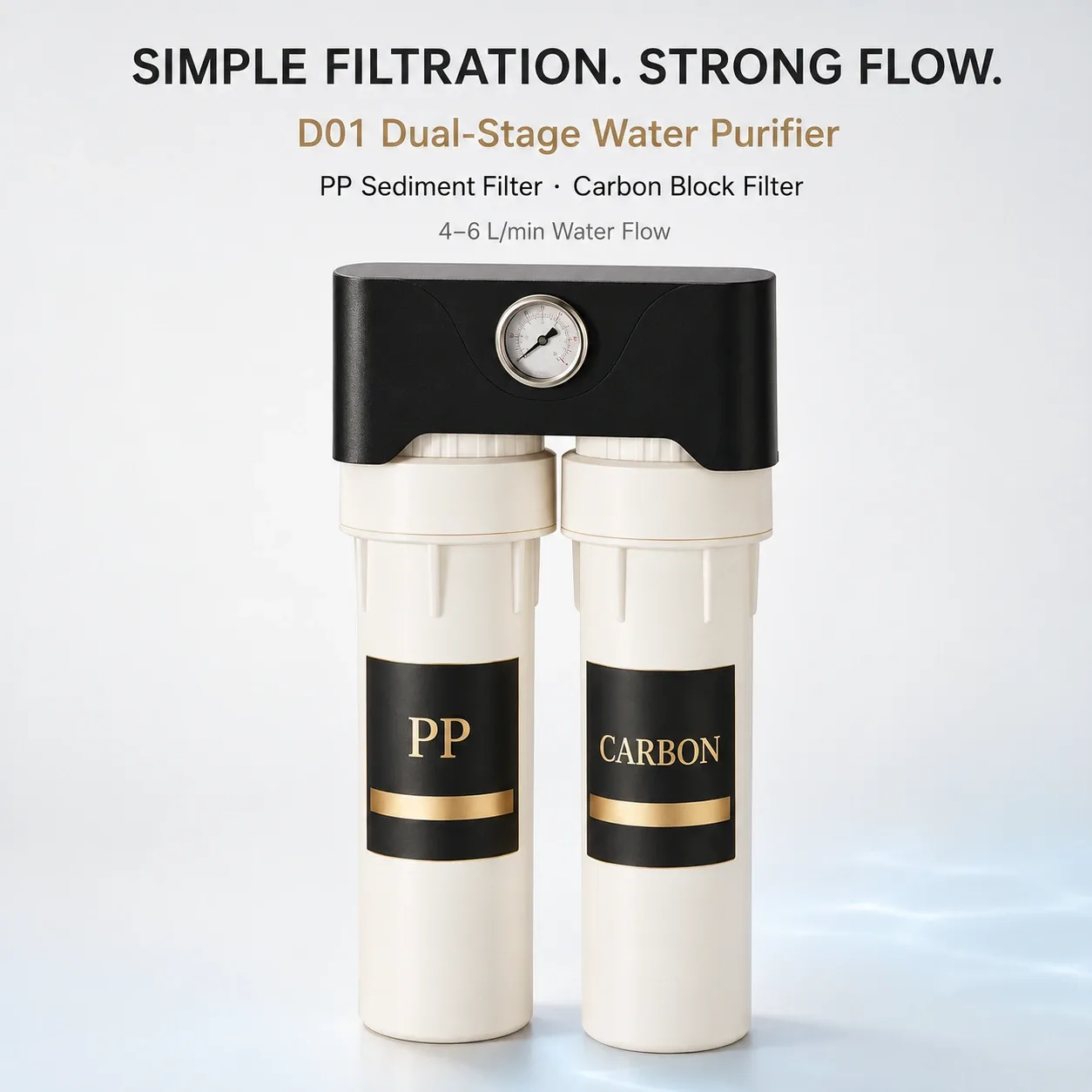 15-Inch Dual-Stage High-Flow Water Filter System