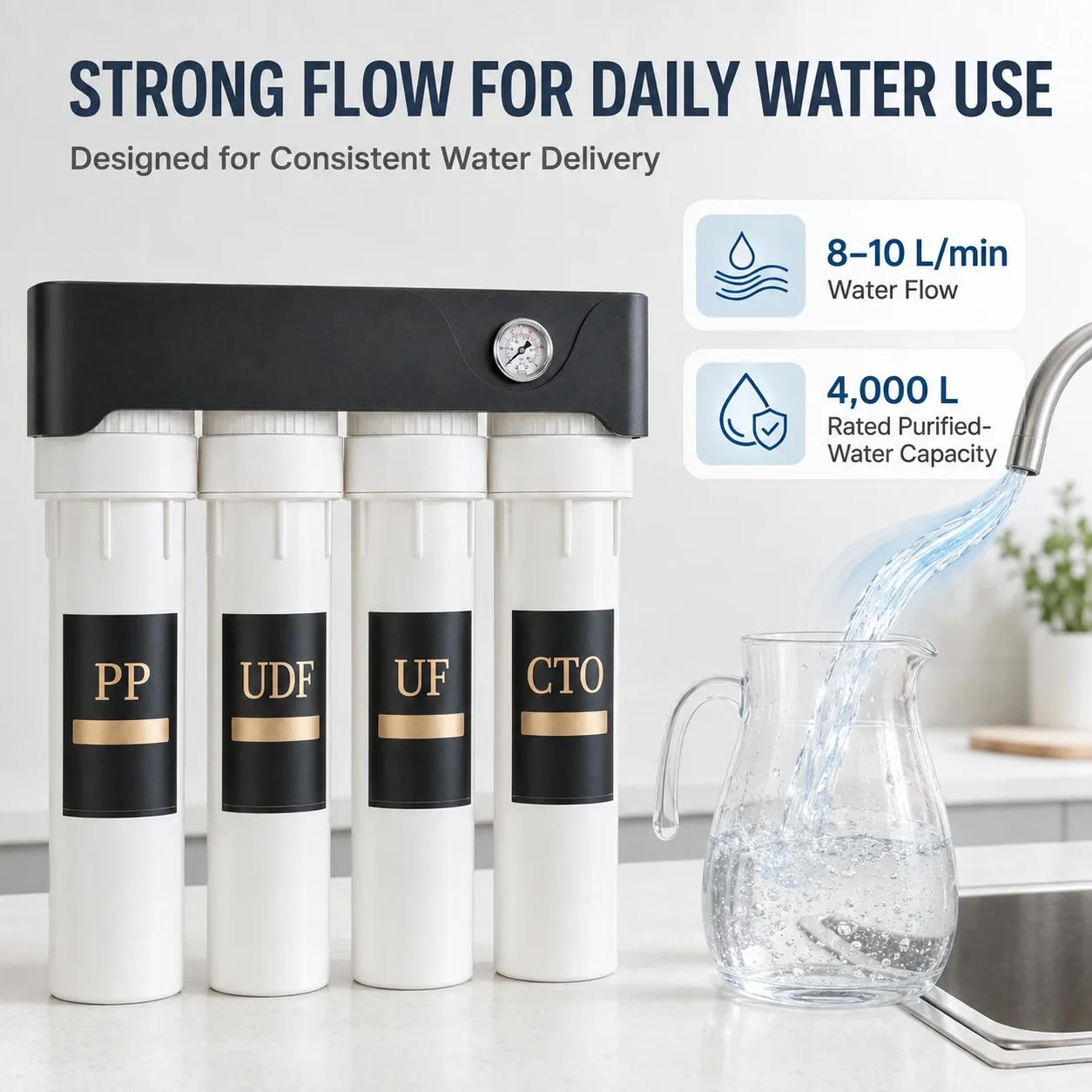 15-Inch Four-Stage Ultrafiltration Water Purifier