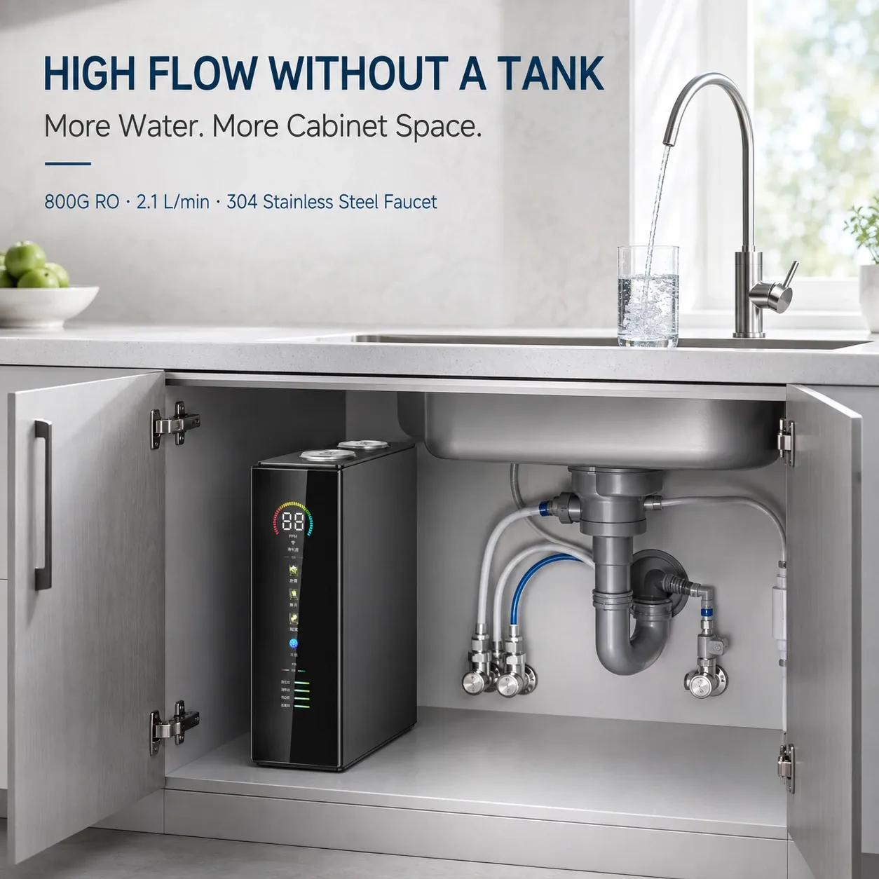 800G Smart High-Flow Tankless RO Water Purifier