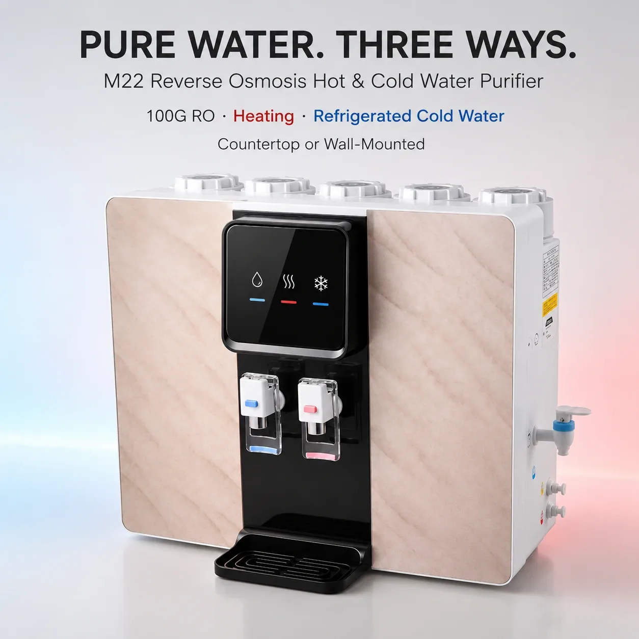 100G Hot & Cold RO Water Dispenser with Three Water Outlets
