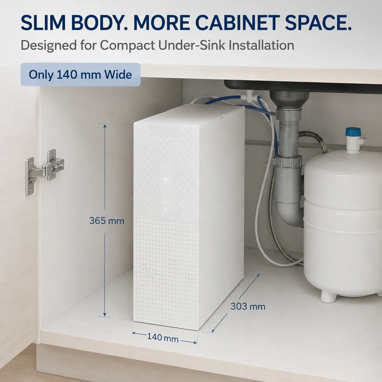 100G Compact Under-Sink RO Water Purifier with 2.5G Tank