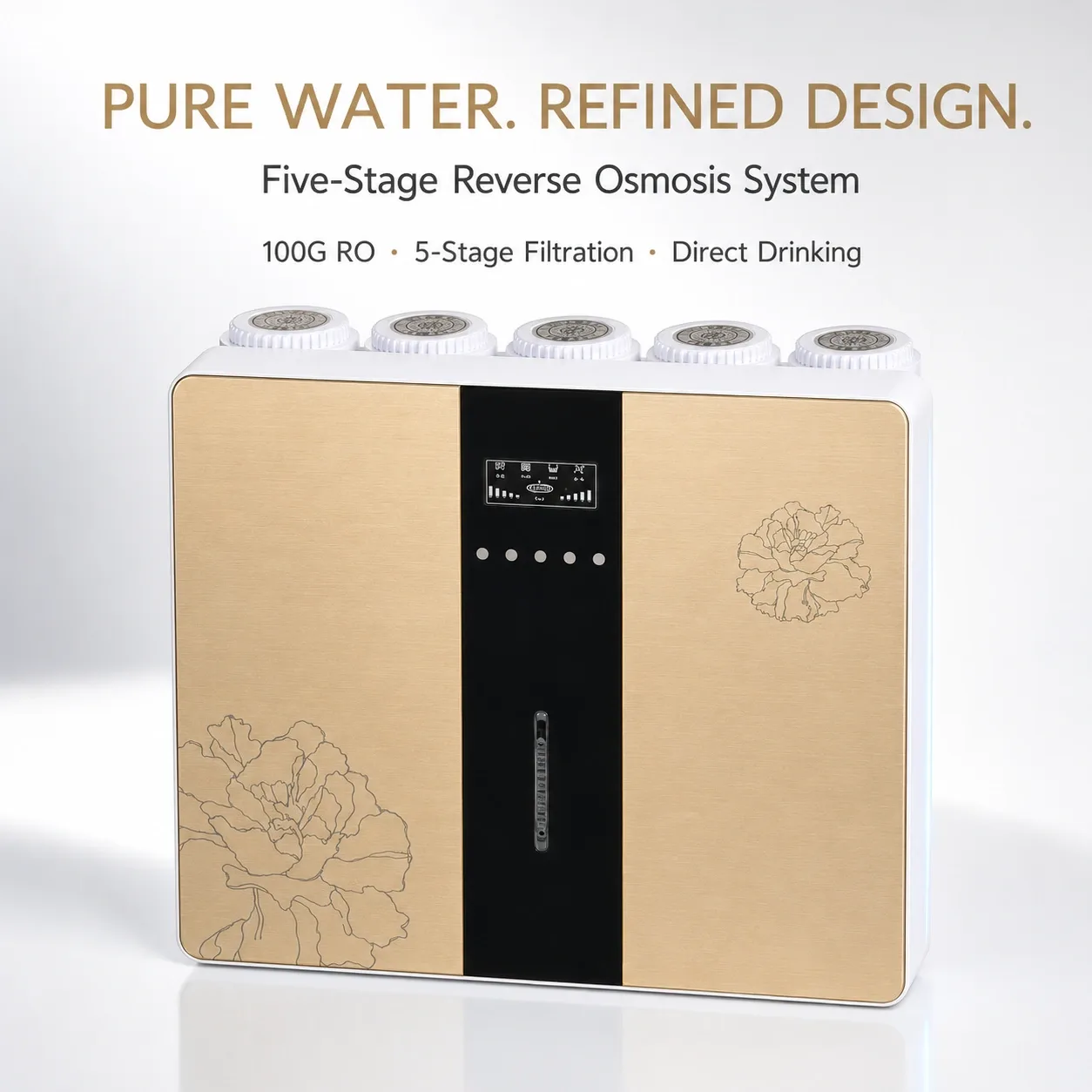 5-Stage 100G Under-Sink RO Water Purifier with 3.2G Tank