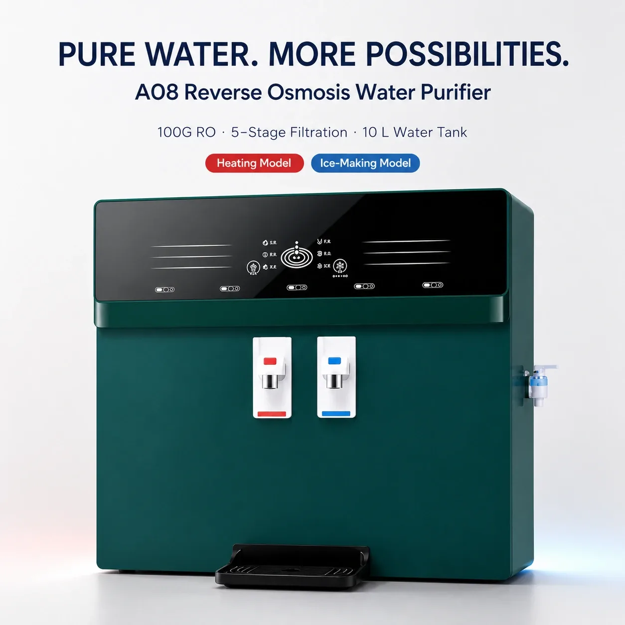 100G RO Water Purifier with Heating & Voice Control