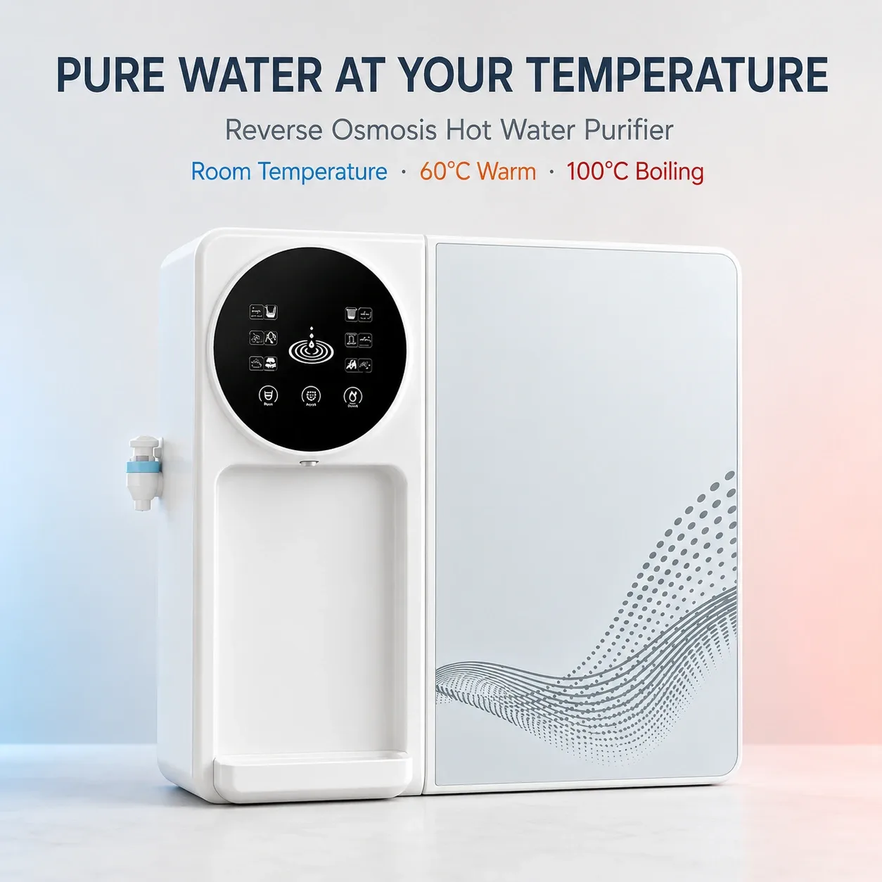 100G Countertop RO Water Purifier with Touchscreen & Temperature Control