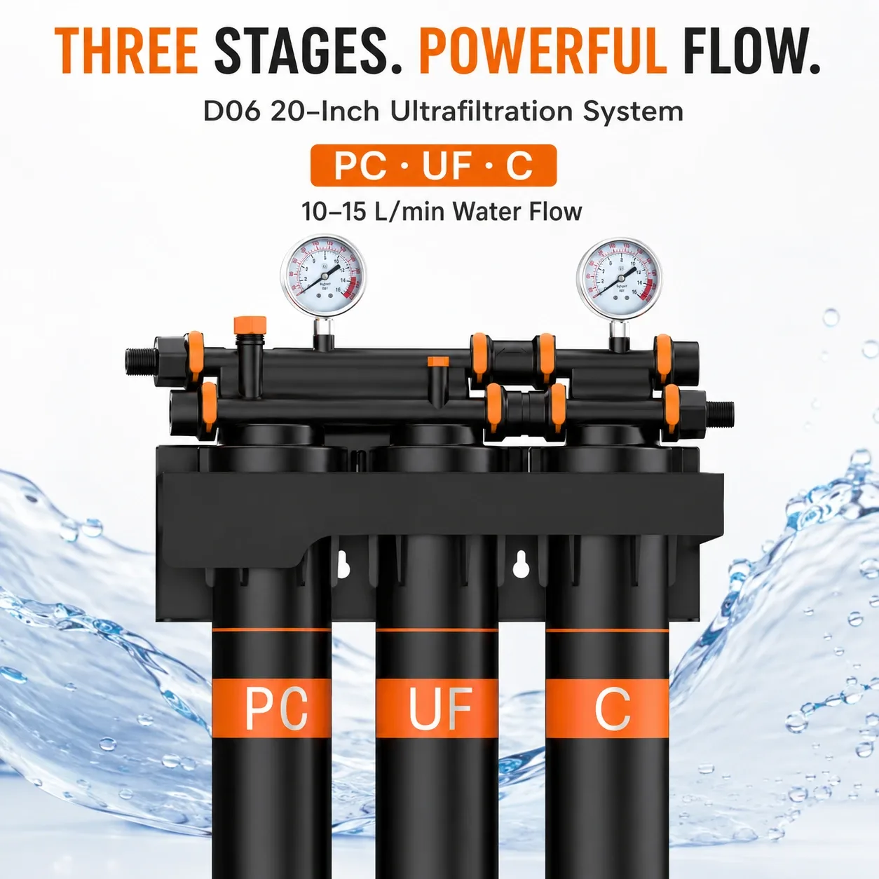 20-Inch 3-Stage Ultrafiltration Water Purifier