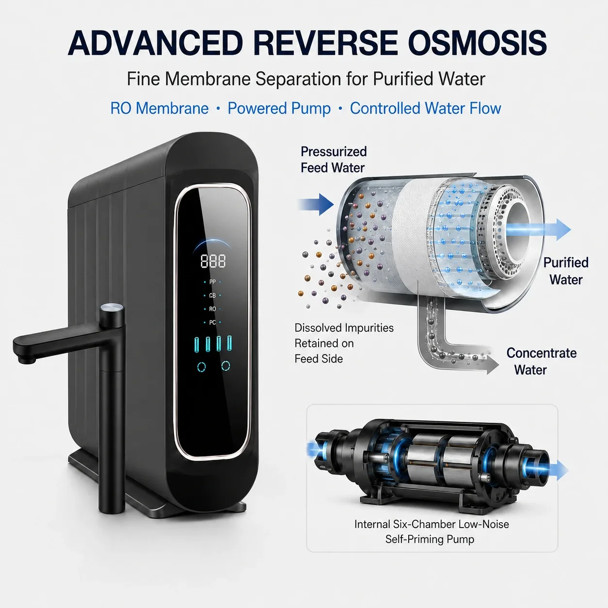 Reverse osmosis water filtration technology