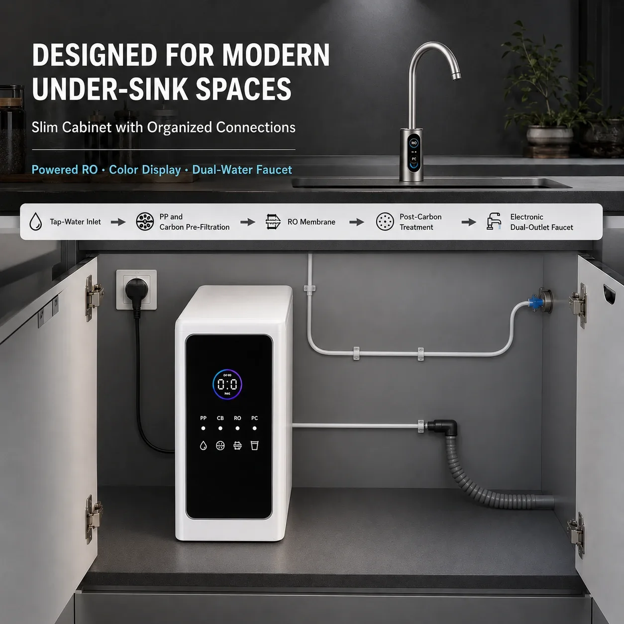 Under sink installation example
