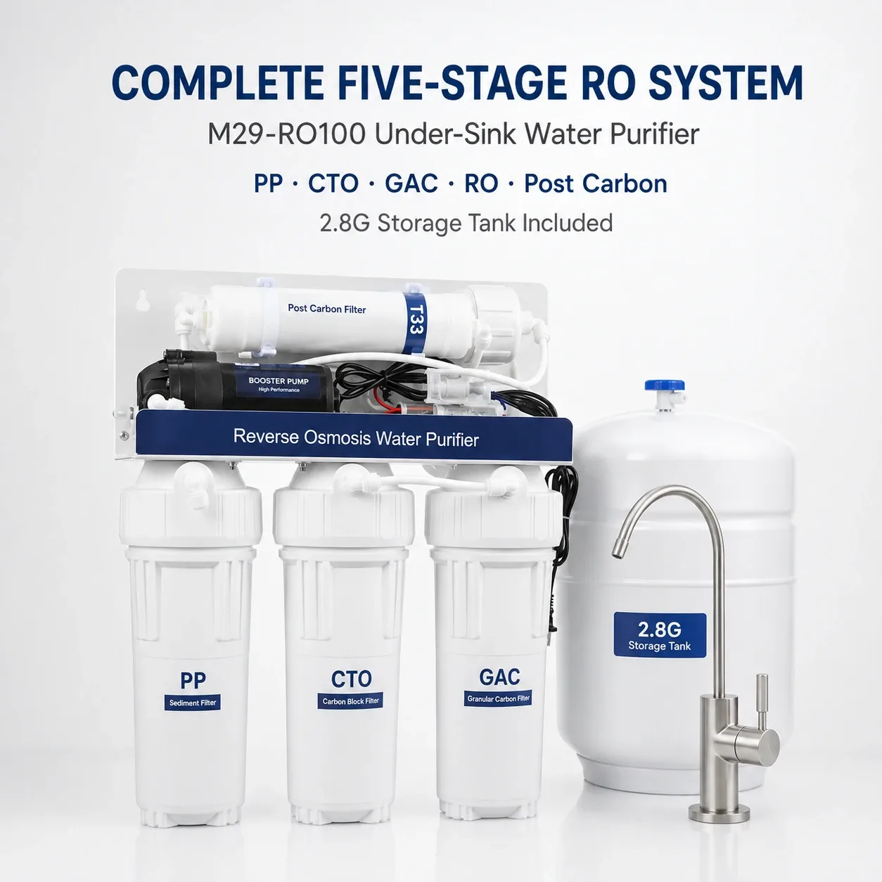 100 GPD 5-Stage Under-Sink RO Water Purifier