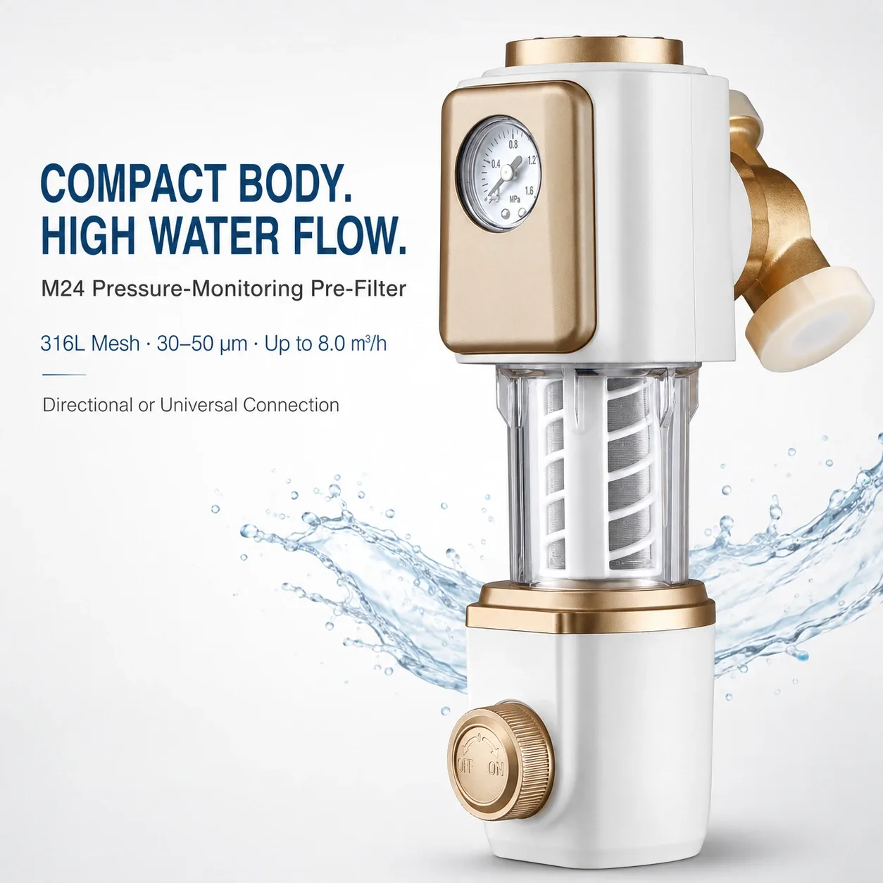 Mechanical water pre-filtration system