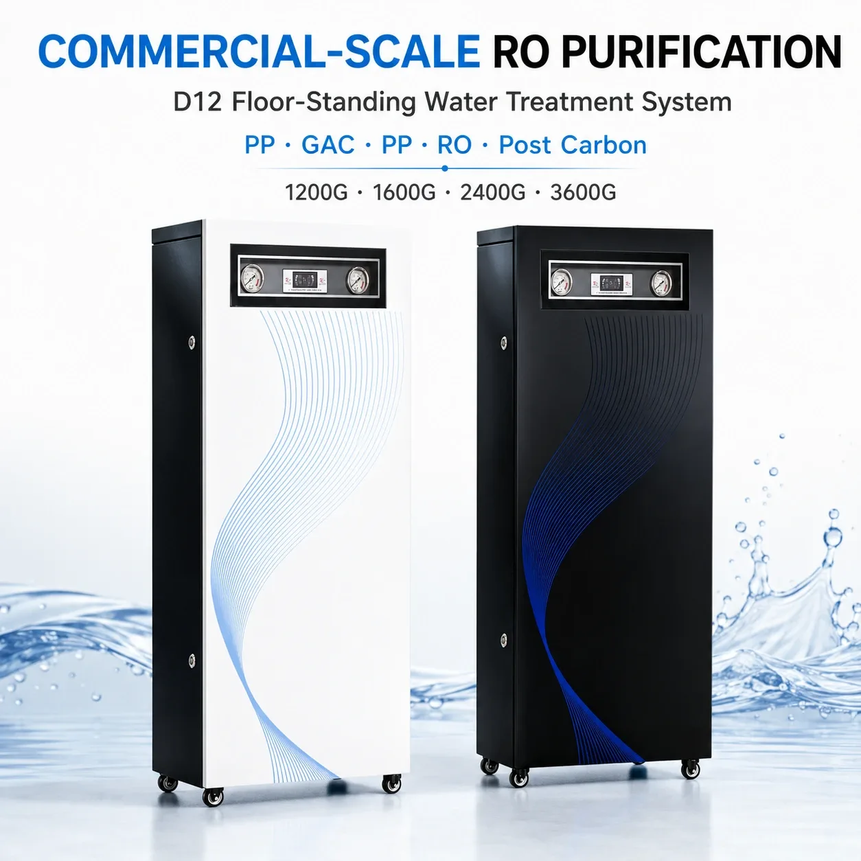 Commercial RO Water Purification System 1200G-3600G