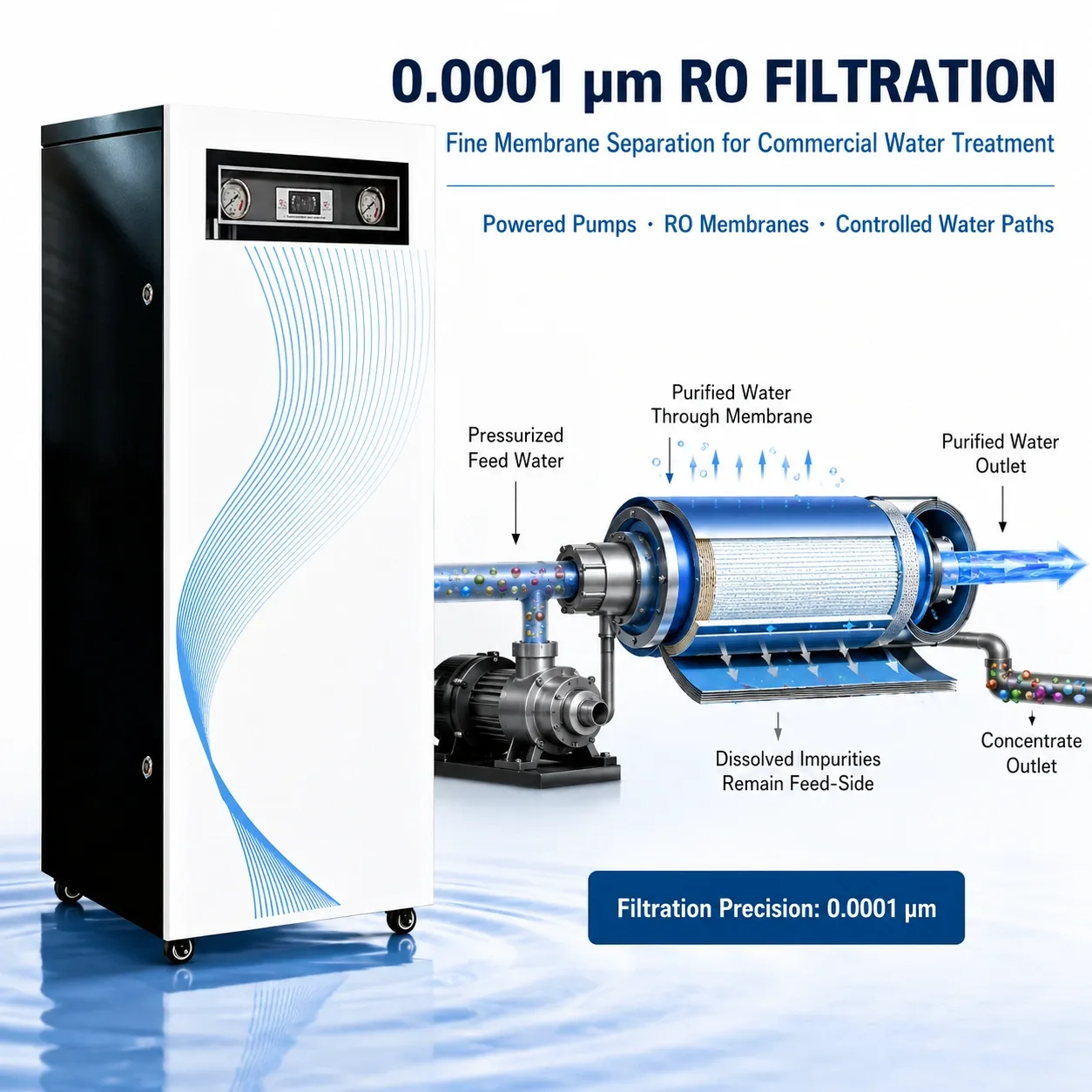 RO membrane water filtration technology
