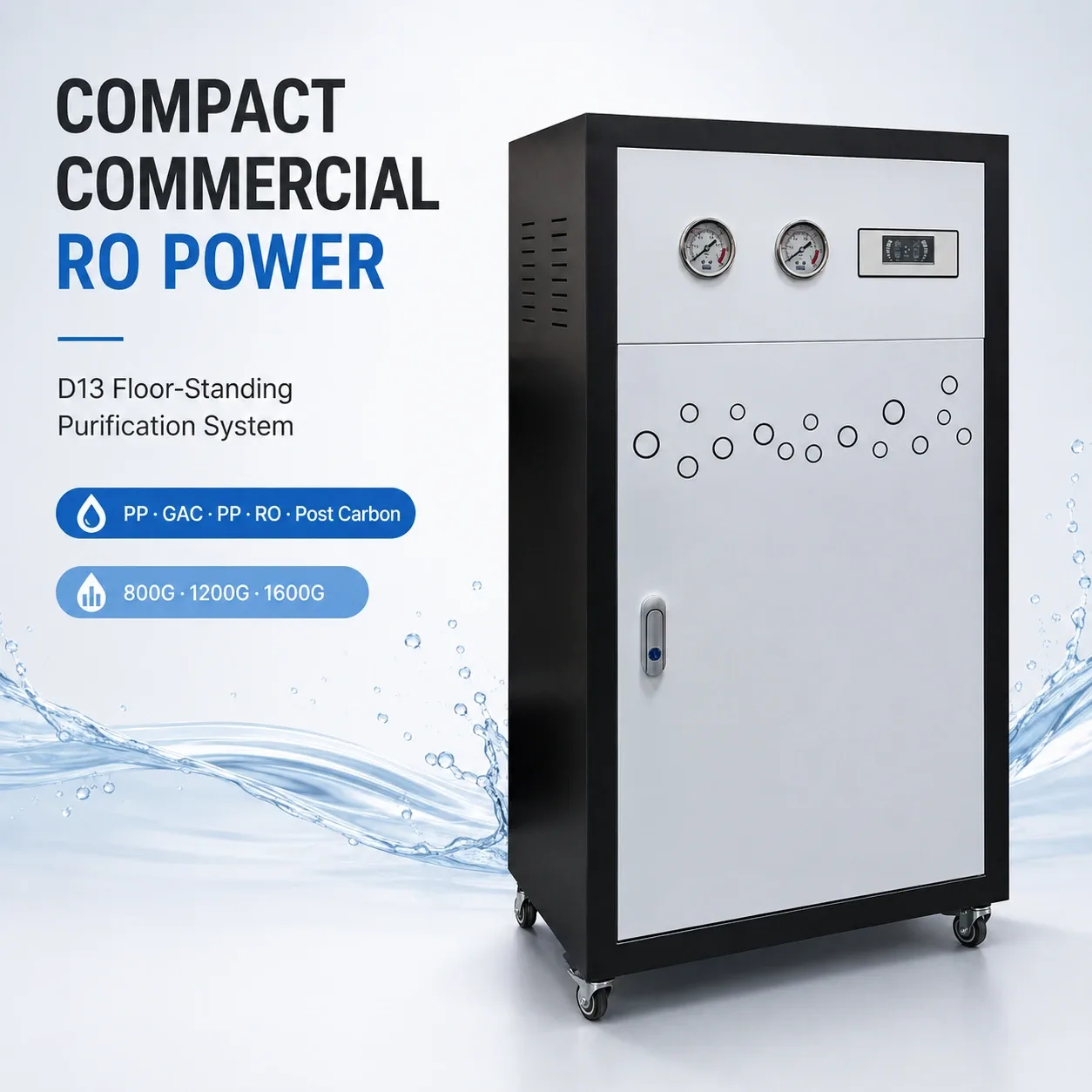 Commercial RO Water Purification System 800G-1600G