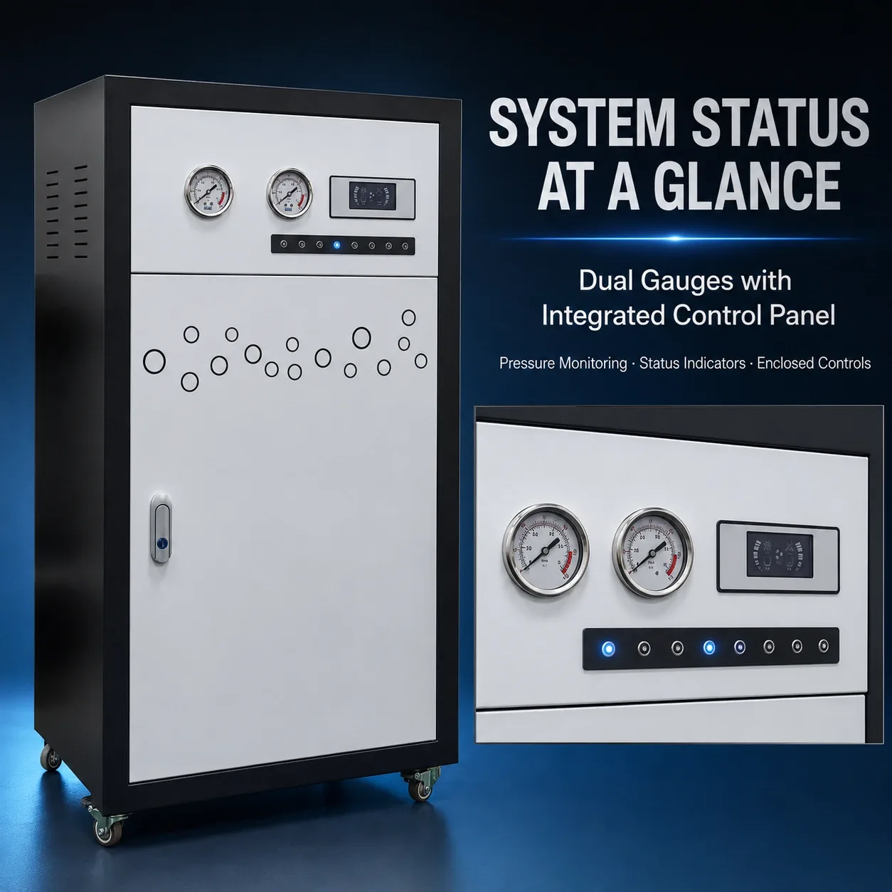 Dual pressure gauge monitoring